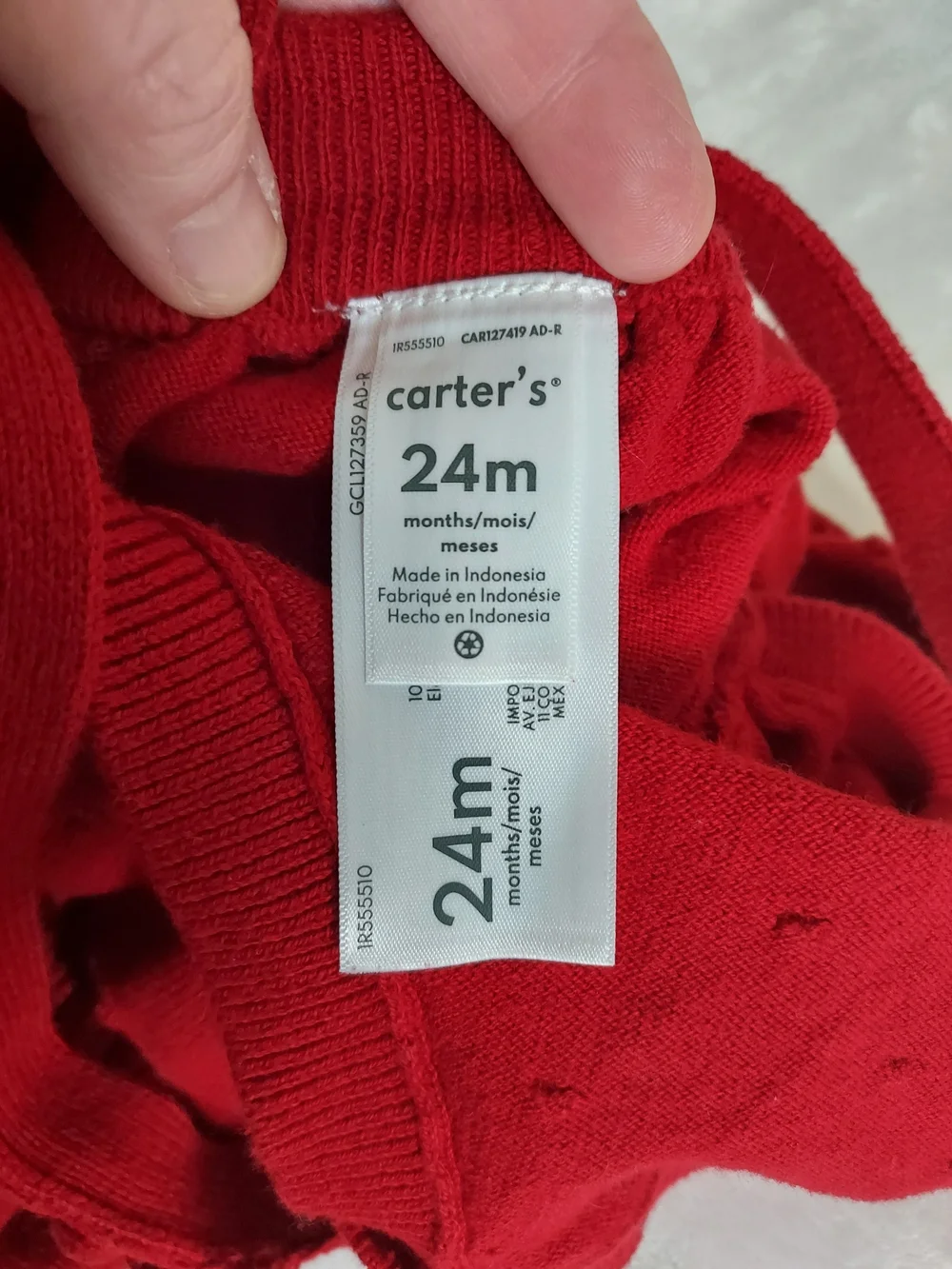 Carter's Red Dot Knit Jumper Dress 24mo Holiday Christmas Pictures Casual  Party